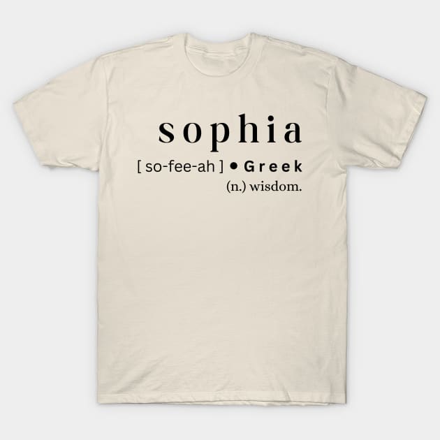 Sophia T-Shirt by MajesticWords